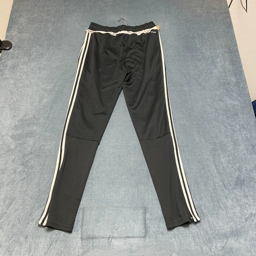 Adidas Climacool Track Pants Mens XL Black White Logo 3 Stripes Tapered Leg Yoga
